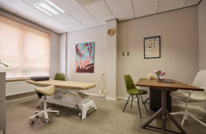 Osteopathische behandelruimte in Valkenswaard.